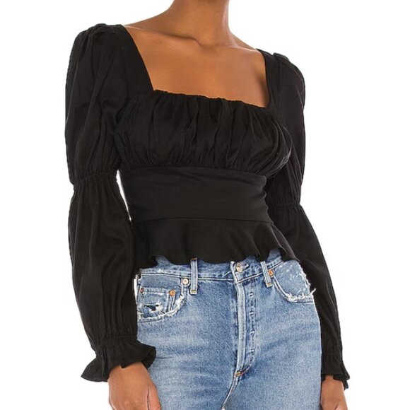 MAJORELLE Tops - MAJORELLE Black Long Sleeve Stretchy Cute Preston Top S